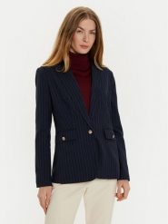 Morgan Marynarka 242-VLENO.F Granatowy Regular Fit. Niebieskie marynarki i żakiety damskie Morgan, bez wzorów, z syntetyku, bez kołnierzyka, bez ramiączek. Za 269.99 zł.