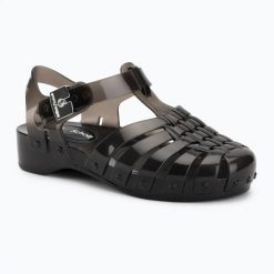 Sandały damskie Scholl X Melissa Possession Pes PVC. Czarne sandały damskie Scholl, bez wzorów, z materiału, bez obcasa, bez zapięcia. Za 409.99 zł.