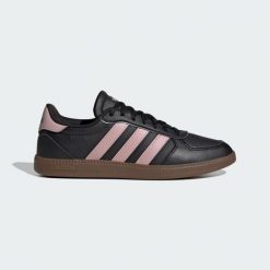 Buty Breaknet Sleek. Brązowe obuwie trekkingowe damskie Adidas, z gumy, bez zapięcia. Za 239.00 zł.