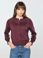 Kardigan damski bawełniany bordowy karina 604. Czerwone kardigany damskie BIG STAR, na jesień, l, bez wzorów, z bawełny, klasyczne, bez kołnierzyka. Za 159.99 zł.