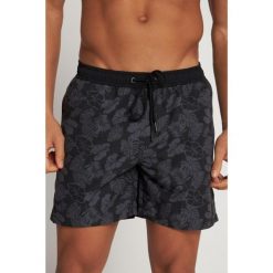 Męskie Kąpielówki beachwear elastyczny pas nadruk roślinny. Czarne kąpielówki męskie JAY-PI, m, bez wzorów, z materiału. Za 199.99 zł.