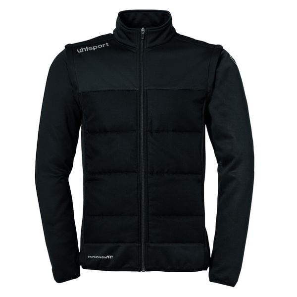 Kurtka z odpinanymi rękawami Uhlsport Essential. Białe kurtki męskie Uhlsport, bez wzorów, z materiału, sportowe, bez kaptura. Za 286.50 zł.