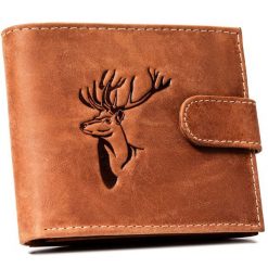 Portfel męski Always Wild N992L-CHM-DEER j.brązowy. Brązowe portfele męskie Always Wild, bez wzorów, z nubiku. Za 59.99 zł.