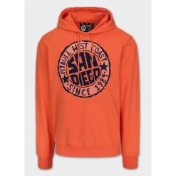 Bluza męska Pitbull z kapturem SAN DIEGO SUN. Czerwone bluzy męskie PITBULL, m, bez wzorów, bez ramiączek, z kapturem. Za 199.99 zł.