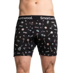 Bokserki termoaktywne męskie Smartwool Merino Boxer Brief Boxed. Zielone bokserki męskie Smartwool, bez wzorów. Za 167.99 zł.