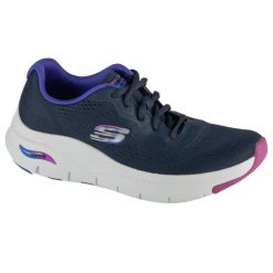 Buty sportowe Sneakersy damskie, Arch Fit-Infinity Cool. Białe obuwie sportowe damskie Skechers, bez wzorów, bez zapięcia, trekkingowe. Za 399.99 zł.