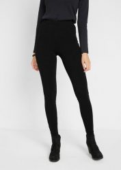 Legginsy (2 pary). Czarne legginsy damskie bonprix, bez wzorów. Za 97.99 zł.