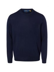 Polo Ralph Lauren sweter wełniany Mężczyźni Wełna (100%) niebieski, S. Niebieskie swetry męskie Polo Ralph Lauren, m, bez wzorów, z wełny, sportowe, bez kołnierzyka, bez ramiączek. Za 919.95 zł.