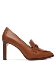 LAUREN RALPH LAUREN Szpilki 802P04169002 Brązowy. Brązowe szpilki damskie Lauren Ralph Lauren, bez wzorów, ze skóry, bez obcasa, na szpilce, bez zapięcia. Za 989.99 zł.