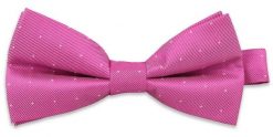 Różowa Elegancka Mucha w Białe Kropki -EM Men's Accessories- Męska. Czerwone krawaty i muchy Em men's accessories, bez wzorów, eleganckie. Za 49.99 zł.