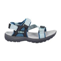 Sandały damskie CMP Khalys. Niebieskie sandały damskie CMP, bez wzorów, z gumy, z otwartym noskiem, bez obcasa, bez zapięcia. Za 149.99 zł.