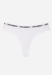 Białe Majtki Stringi z Bawełną Ozdobione Napisami Amero. Białe majtki damskie Renee, z bawełny. Za 7.99 zł.