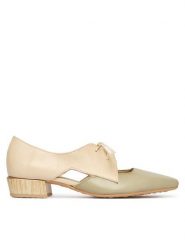 Hispanitas Półbuty BHV264628 C004 Zielony. Zielone półbuty damskie Hispanitas, bez wzorów, ze skóry, bez obcasa, na obcasie, bez zapięcia. Za 609.99 zł.