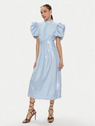 ROTATE Sukienka koktajlowa Dawnana 1122932322 Błękitny Regular Fit. Niebieskie sukienki damskie ROTATE, bez wzorów, z syntetyku, wizytowe, bez kołnierzyka, bez ramiączek. Za 1,389.00 zł.