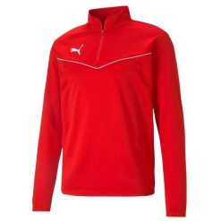 Bluza piłkarska męska Puma teamRISE 1 4 Zip Top. Niebieskie bluzy męskie Puma, m, bez wzorów, sportowe, bez ramiączek, bez kaptura. Za 140.00 zł.