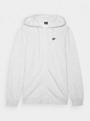 4F Bluza dresowa rozpinana z kapturem męska - szara S. Szare bluzy sportowe męskie 4F, m, bez wzorów, z bawełny, z kapturem. Za 169.99 zł.