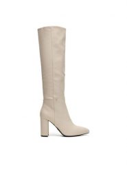 MEXX Kozaki MI001805743W Écru. Kozaki damskie Mexx, bez wzorów, z materiału, bez obcasa, na słupku, bez zapięcia. Za 449.99 zł.