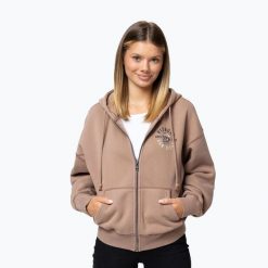 Bluza damska Pitbull Skull Surf Hooded Zip. Brązowe bluzy damskie PITBULL, l, bez wzorów, z bawełny, sportowe, bez ramiączek, bez kaptura. Za 209.99 zł.