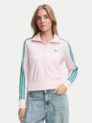 Adidas Bluza Firebird Classic KY0885 Różowy jasny Regular Fit. Czerwone bluzy damskie Adidas, s, bez wzorów, z syntetyku, bez ramiączek, bez kaptura. Za 329.99 zł.