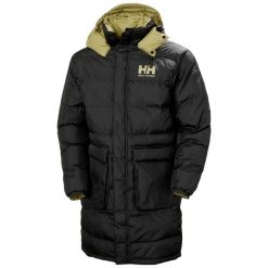 Kurtka puchowa Helly Hansen Yu. Czarne kurtki męskie Helly Hansen, na zimę, bez wzorów, z puchu, bez ramiączek, bez kaptura, trekkingowe. W wyprzedaży za 1,076.50 zł.