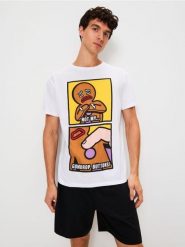 Piżama dwuczęściowa z nadrukiem Shrek - wielobarwny. Piżamy męskie Sinsay, l, bez wzorów, bez kołnierzyka, bez ramiączek. Za 49.99 zł.