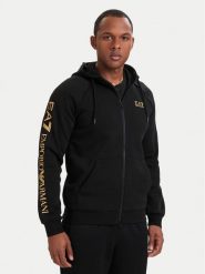 EA7 Emporio Armani Bluza 7M001047 AF10377 MC004 Czarny Regular Fit. Czarne bluzy męskie EA7 Emporio Armani, m, bez wzorów, z bawełny, bez ramiączek, bez kaptura. Za 589.99 zł.