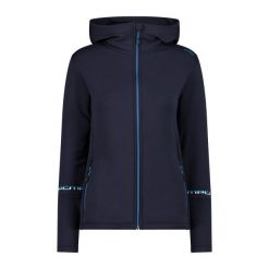 Damska kurtka turystyczna CMP. Niebieskie kurtki sportowe damskie CMP, bez wzorów, z softshellu, bez ramiączek, bez kaptura, trekkingowe. Za 448.85 zł.