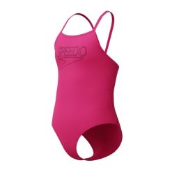 Strój kąpielowy damski Speedo End+ Logo Thin Strap. Czerwone stroje kąpielowe damskie Speedo, l, bez wzorów. Za 135.99 zł.