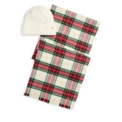 Zestaw szalik i czapka LAUREN RALPH LAUREN. Białe czapki damskie Lauren Ralph Lauren, bez wzorów. Za 819.99 zł.