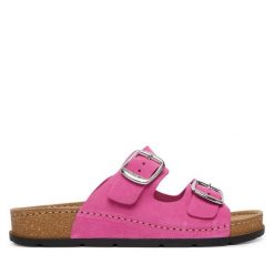 Klapki Scholl. Czerwone klapki damskie Scholl, bez wzorów, bez obcasa, bez zapięcia. Za 394.99 zł.