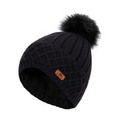 Czapka Damska Sherbet. Czarne czapki damskie Trespass, bez wzorów, z dzianiny. Za 81.99 zł.