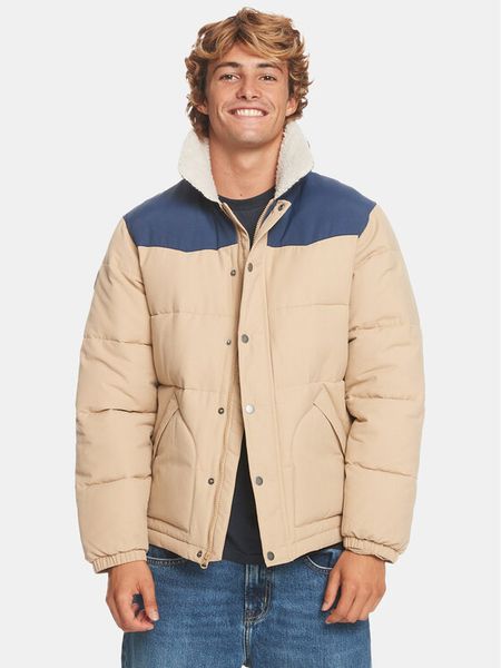 Quiksilver Kurtka puchowa The Puffer Jckt EQYJK03981 Beżowy Regular Fit. Brązowe kurtki męskie Quiksilver, m, bez wzorów, z bawełny, bez kaptura. Za 611.99 zł.