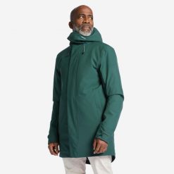 Ciepła parka żeglarska męska Tribord Sailing 500. Zielone parki męskie TRIBORD, m, bez wzorów, z materiału, sportowe, bez kołnierzyka, bez kaptura. Za 399.99 zł.