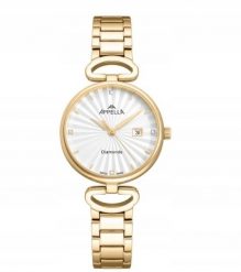 Zegarek damski Appella L50008.1193DQ złoty. Żółte zegarki damskie Appella, złote. Za 1,680.00 zł.