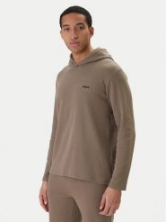 BOSS Bluza Waffle 50535885 Brązowy Regular Fit. Brązowe bluzy męskie Boss, m, bez wzorów, z bawełny, bez ramiączek, bez kaptura. Za 299.99 zł.