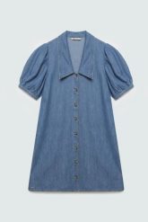 Sukienka damska mini jeansowa z bufiastymi rękawami niebieska jennie 270. Niebieskie sukienki damskie BIG STAR, na co dzień, l, bez wzorów, z denimu, retro, bez kołnierzyka, bez ramiączek, maxi, trapezowe. Za 249.99 zł.