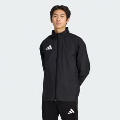 Kurtka Entrada26 Multi. Białe kurtki sportowe męskie Adidas, l, bez wzorów, z materiału, z kapturem, na fitness i siłownię. Za 121.99 zł.