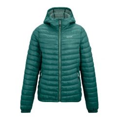 Kurtka Ocieplana Damska Hurden. Zielone kurtki sportowe damskie Regatta, bez wzorów, z puchu, bez ramiączek, bez kaptura, trekkingowe. Za 271.99 zł.