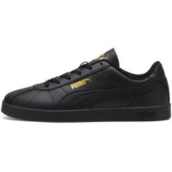 Adidasy Puma Club II SL, Dla obu płci. Czarne obuwie sportowe damskie Puma, bez wzorów, ze skóry ekologicznej, bez zapięcia. Za 490.00 zł.
