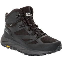Buty trekkingowe męskie Jack Wolfskin Terraventure Texapore. Czarne trekkingi męskie Jack Wolfskin, z materiału, za kostkę, bez zapięcia. Za 813.85 zł.