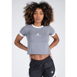 New Orleans Cropped Koszulka - Szary. Szare bluzki damskie GORILLA WEAR, m, bez wzorów, sportowe, bez kołnierzyka, bez ramiączek. Za 110.00 zł.