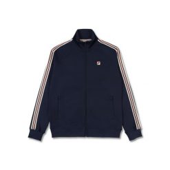 Kurtka z dresu Fila Biella Regular. Niebieskie kurtki sportowe męskie Fila, l, bez wzorów, z dresówki, bez kaptura. Za 433.65 zł.