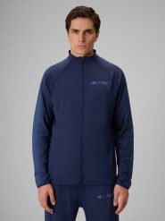 4F Bluza treningowa regular bez kaptura męska 4F x Robert Lewandowski - granatowa XXL. Niebieskie bluzy sportowe męskie 4F, l, bez wzorów, z materiału, bez kaptura, na fitness i siłownię. Za 249.99 zł.