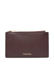 Calvin Klein Portfel Foil Logo Top Zip Cardcase LV04F1090G Bordowy. Czerwone portfele damskie Calvin Klein, ze skóry. Za 179.99 zł.