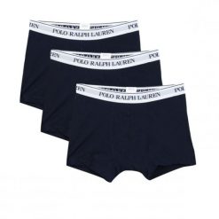 Bokserki męskie Polo Ralph Lauren 3-pak komplet. Niebieskie bokserki męskie Ralph Lauren, bez wzorów, z bawełny. Za 205.30 zł.