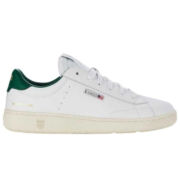 Trampki Męskie Slammklub. Białe trampki męskie K-SWISS, bez wzorów, z gumy, klasyczne, bez zapięcia. Za 229.00 zł.