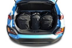 Torby Do Bagażnika Hyundai Kona 2017-2022 3Szt Kjust. Czarne torby podróżne damskie KJUST, bez wzorów, z kauczuku. Za 921.00 zł.