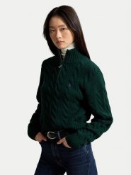 Polo Ralph Lauren Sweter 211972130500 Zielony ciemny Relaxed Fit. Zielone swetry nierozpinane damskie Polo Ralph Lauren, xl, bez wzorów, z wełny, bez kołnierzyka, bez ramiączek. Za 1,299.00 zł.