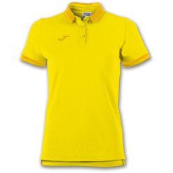 Koszulka polo do tenisa damska Joma Bali II. Żółte bluzki damskie Joma, s, bez wzorów, sportowe, bez kołnierzyka, bez ramiączek. W wyprzedaży za 115.00 zł.