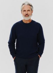 PAKO LORENTE – Męski sweter w kolorze granatowym. Swetry męskie Pako Lorente, na jesień, m, bez wzorów, z bawełny, bez kołnierzyka, bez ramiączek. Za 89.99 zł.